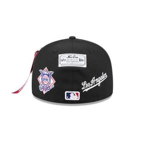 New Era 9Fifty x Alpha Industries Los Angeles Dodgers Patches Fitted Hat Black - Image 5