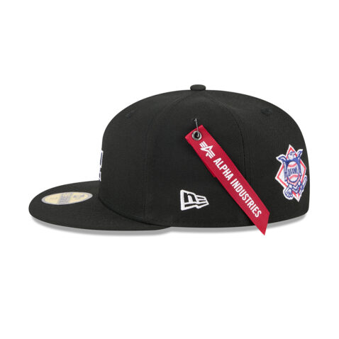 New Era 9Fifty x Alpha Industries Los Angeles Dodgers Patches Fitted Hat Black - Image 6