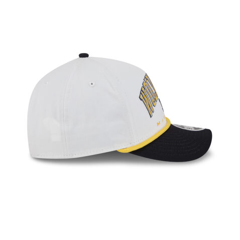 New Era 9Forty M-Crown Michigan Wolverines Arch Two Tone A-Frame Snapback Hat Chrome White Blue - Image 4