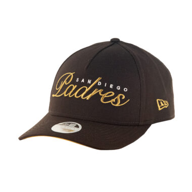 New Era 9Forty M-Crown San Diego Padres Metallic A-Frame Snapback Hat Brown Gold
