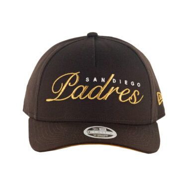 New Era 9Forty M-Crown San Diego Padres Metallic A-Frame Snapback Hat Brown Gold