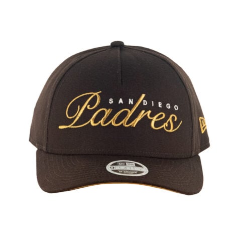 New Era 9Forty M-Crown San Diego Padres Metallic A-Frame Snapback Hat Brown Gold - Image 2