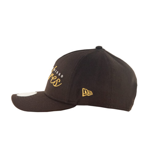 New Era 9Forty M-Crown San Diego Padres Metallic A-Frame Snapback Hat Brown Gold - Image 6