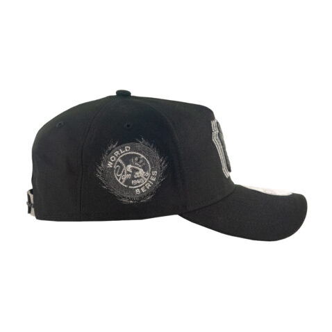 New Era 9Forty New York Yankees 1949 World Series Frames A-Frame Snapback Hat Black Metallic Gray - Image 4