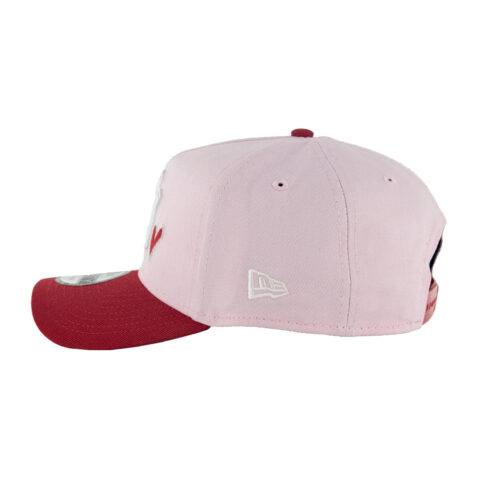 New Era 9Forty New York Yankees World Series Hearts Two Tone A-Frame Snapback Hat Pink Scarlet Red - Image 6