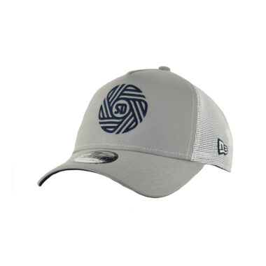 New Era 9Forty San Diego Football Club SDFC Flow Logo A-Frame Mesh Trucker Snapback Hat Gray White Blue
