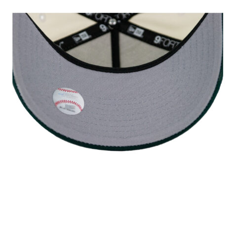 New Era 9Forty San Diego Padres Adjustable A-Frame Snapback Hat Chrome White Dark Green - Image 5