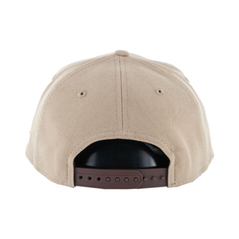 New Era 9Forty San Diego Padres Jersey Hook Arch Word Logo A-Frame Snapback Hat Camel Burnt Wood Brown - Image 4