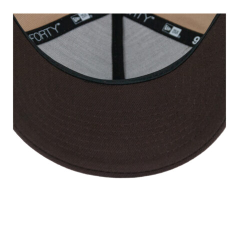 New Era 9Forty San Diego Padres Jersey Hook Arch Word Logo A-Frame Snapback Hat Camel Burnt Wood Brown - Image 5