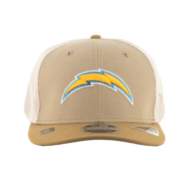 New Era 9Seventy Los Angeles Chargers Two Tone Stretch Snapback Trucker Hat Khaki Tan