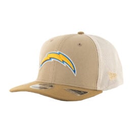 New Era 9Seventy Los Angeles Two Tone Stretch Snapback Trucker Hat Khaki Tan