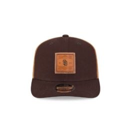 New Era 9Seventy San Diego Padres Debossed Logo Mesh Trucker Snapback Hat Brown