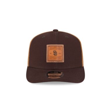New Era 9Seventy San Diego Padres Debossed Logo Mesh Trucker Snapback Hat Brown New Era 9Seventy San Diego Padres Debossed Logo Mesh Trucker Snapback Hat Brown