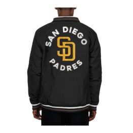 New Era San Diego Padres G3 Coaches Jacket Black Gold