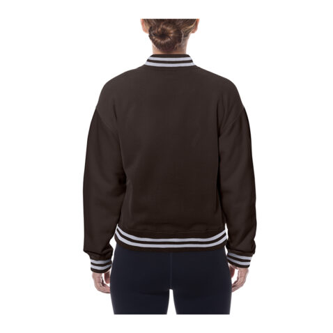 New Era San Diego Padres G3 Womens Snapfront Coaches Jacket Brown Gold - Image 2