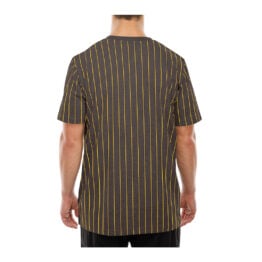 New Era San Diego Padres Pinstripe Jersey Short Sleeve T-Shirt Brown Gold Pinstripe