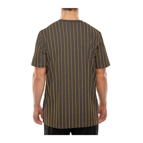 New Era San Diego Padres Pinstripe Jersey Short Sleeve T-Shirt Brown Gold Pinstripe - Image 2