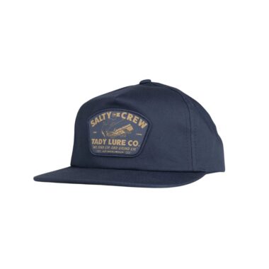 Salty Crew Grind Em 5 Panel Snapback Hat Navy