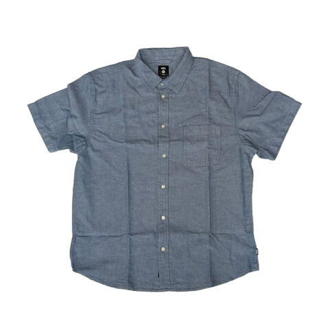 Vans Lawson Solid Short Sleeve Button Down Woven Shirt True Navy