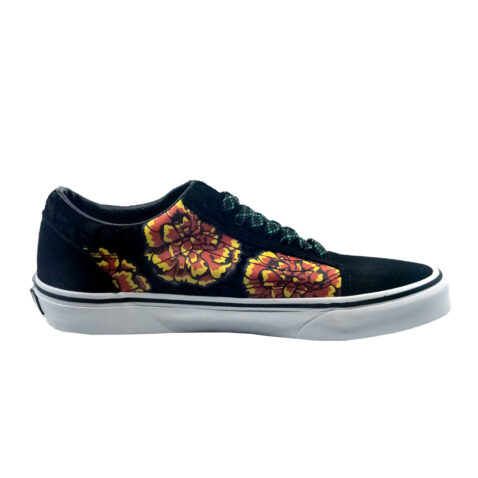 Vans Old Skool Dia De Los Muertos 2025 Shoes Black Yellow Orange - Image 2