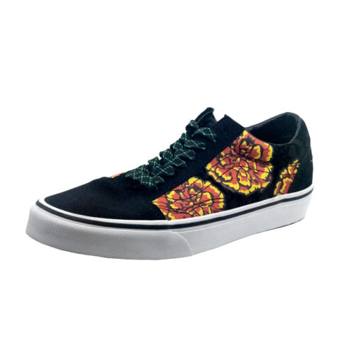 Vans Old Skool Dia De Los Muertos 2025 Shoes Black Yellow Orange - Image 4