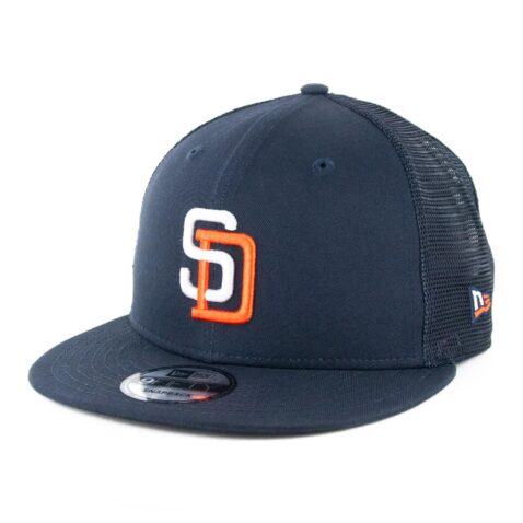 New Era 9Fifty San Diego Padres Tony Gwynn 4 Trucker Snapback Hat Navy