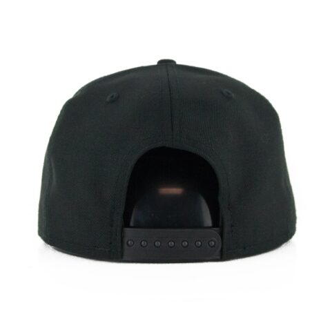 New Era 9Fifty San Diego Padres Vintage Script Snapback Hat Black White - Image 2