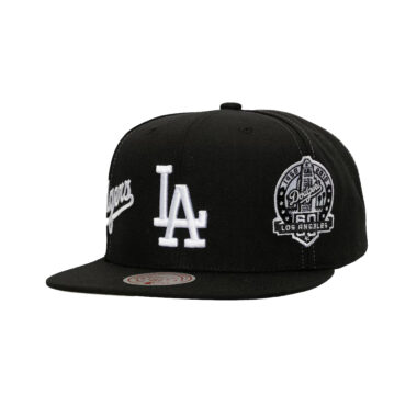 Mitchell & Ness Los Angeles Dodgers Trifecta Snapback Hat Black Mitchell & Ness Los Angeles Dodgers Trifecta Snapback Hat Black
