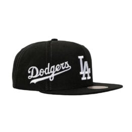 Mitchell & Ness Los Angeles Dodgers Trifecta Snapback Hat Black