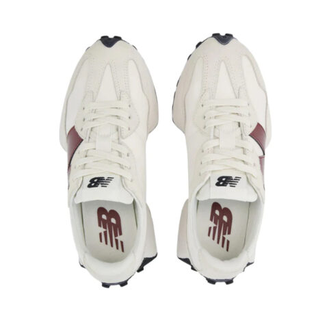New Balance 327 Shoes White Red - Image 3