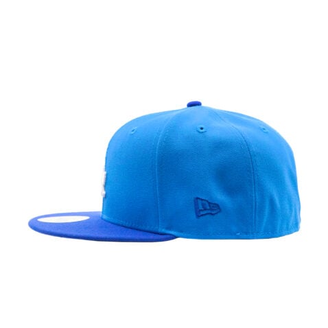 New Era 59Fifty Los Angeles Dodgers Two Tone Fitted Hat Snapshot Blue Majestic Blue White - Image 6
