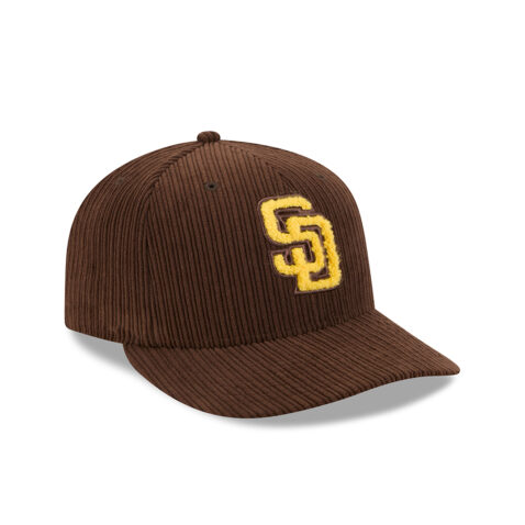 New Era 59Fifty San Diego Padres Chenille Pop Fitted Hat Brown Gold - Image 3