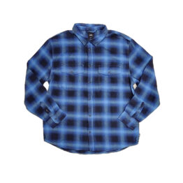 Vans Bixby Plaid Long Sleeve Flannel Shirt Parisian Night Blue