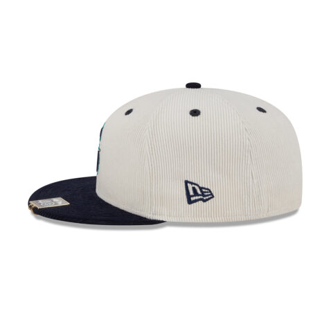 New Era 59Fifty Seattle Mariners 2T Cord Fitted Hat White Dark Navy - Image 6