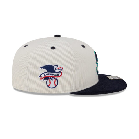 New Era 59Fifty Seattle Mariners 2T Cord Fitted Hat White Dark Navy - Image 4