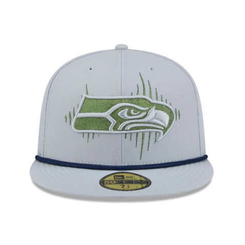 New Era 59Fifty Seattle Seahawks NFL Rivalry Fitted Hat Gray Green - Image 2