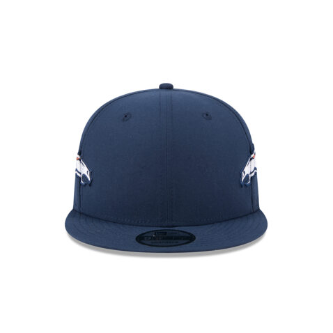New Era 9Fifty Denver Broncos Helmet Snapback Hat Navy Blue Orange - Image 2