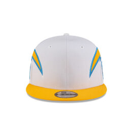 New Era 9Fifty Los Angeles Chargers Two Tone Helmet Snapback Hat White Gold
