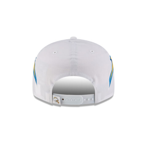 New Era 9Fifty Los Angeles Chargers Two Tone Helmet Snapback Hat White Gold - Image 5