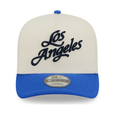 New Era 9Fifty Los Angeles Rams NFL Rivalry A-Frame Snapback Hat Chrome White Blue