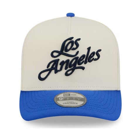 New Era 9Fifty Los Angeles Rams NFL Rivalry A-Frame Snapback Hat Chrome White Blue - Image 2