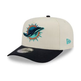 New Era 9Fifty Miami Dolphins NFL Rivalry A-Frame Snapback Hat Chrome White Black