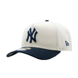 New Era 9Forty New York Yankees 1999 World Series Two Tone A-Frame Snapback Hat Chrome White Dark Navy