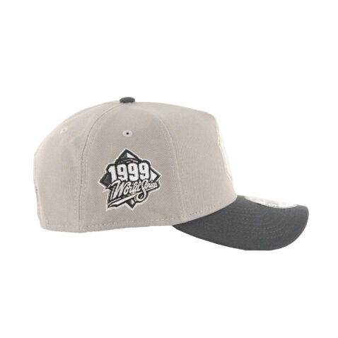 New Era 9Forty New York Yankees 1999 World Series Two Tone A-Frame Snapback Hat Gray Dark Graphite - Image 4