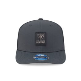 New Era 9Seventy Las Vegas Raiders Official Sideline Mesh Trucker Stretch Snapback Hat Dark Gray