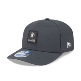 New Era 9Seventy Las Vegas Raiders Official Sideline Mesh Trucker Stretch Snapback Hat Dark Gray