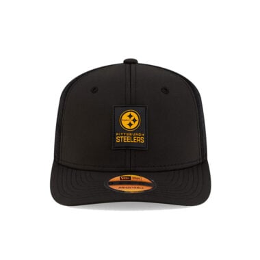 New Era 9Seventy Pittsburgh Steelers Official Sideline Mesh Trucker Stretch Snapback Hat Black New Era 9Seventy Pittsburgh Steelers Official Sideline Mesh Trucker Stretch Snapback Hat Black