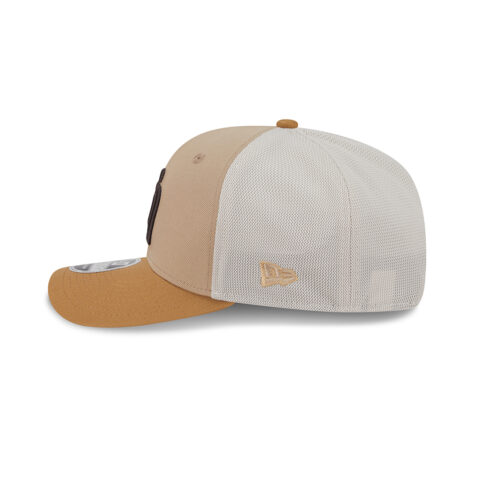 New Era 9Seventy San Diego Padres Two Tone Trucker Snapback Hat White Tan Khaki White - Image 6