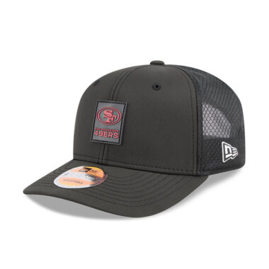 New Era 9Seventy San Francisco 49ers Official Sideline Mesh Trucker Stretch Snapback Hat Black