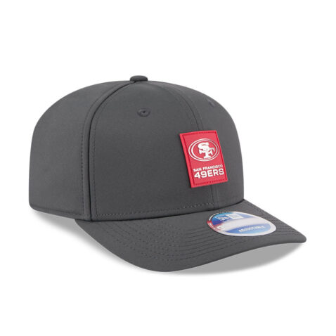 New Era 9Seventy San Francisco 49ers Official Sideline Mesh Trucker Stretch Snapback Hat Dark Gray - Image 3